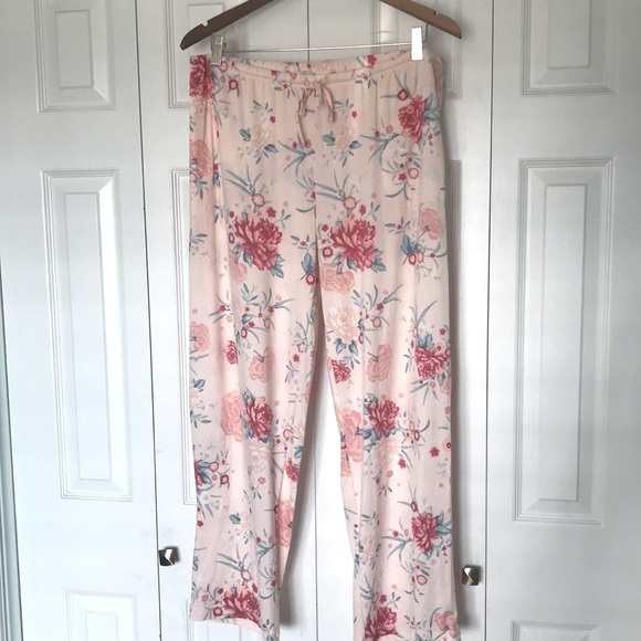 Flora Nikrooz Other - Flora Nikrooz Pink Floral Pajama Pants Size L